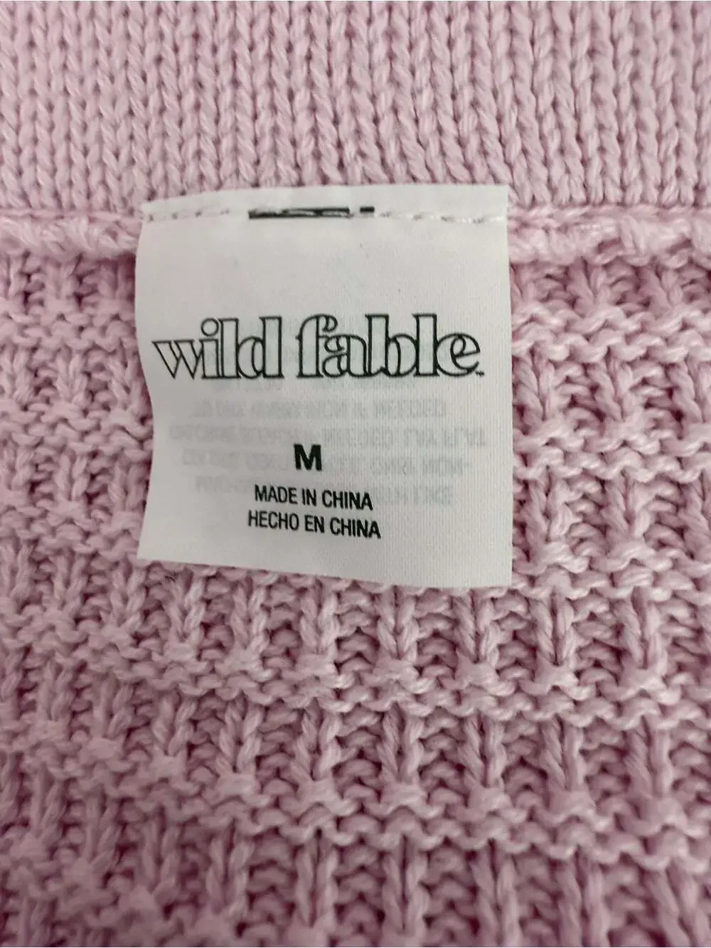 wild fable Light Pink Crochet Ruffle Mini Skirt
